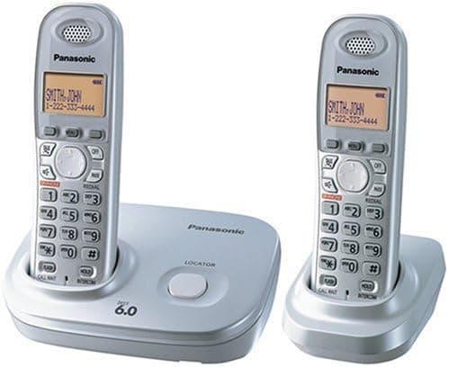 Panasonic Dect 6.0 Expandable Digital Cordless Phone - Dual Handset System (KX-TG6312S),Silver