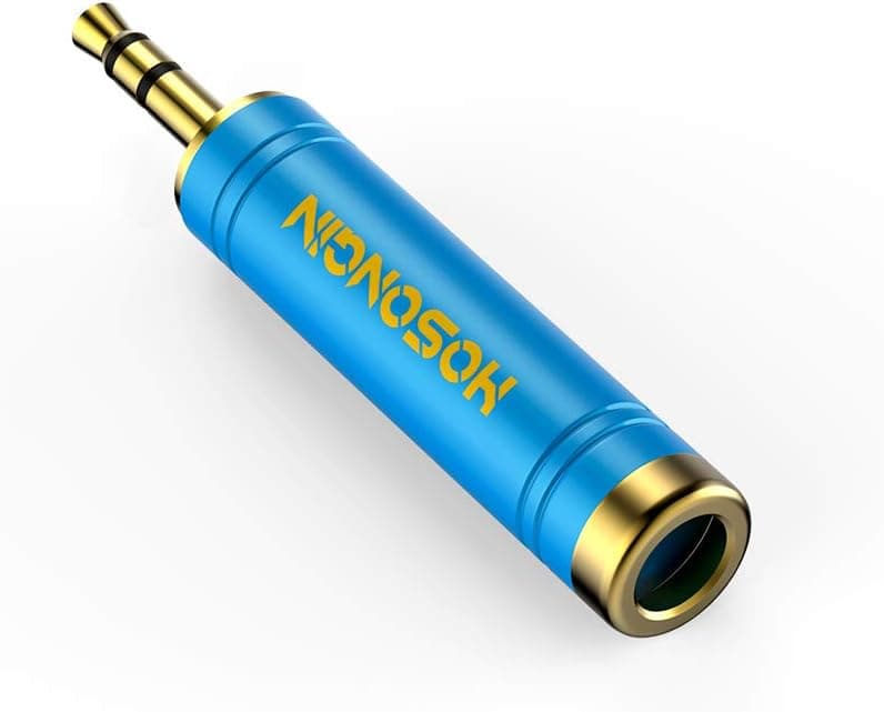 HOSONGIN 1/4 Inch Female to 3.5mm TRS Male Adapter, Quarter 1/4" Inch 6.35mm Jack Female to 3.5mm 1/8" Inch TRS Plug Male Stereo Audio Ad…