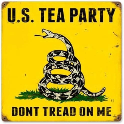 Us Tea Party Vintaged Metal Sign