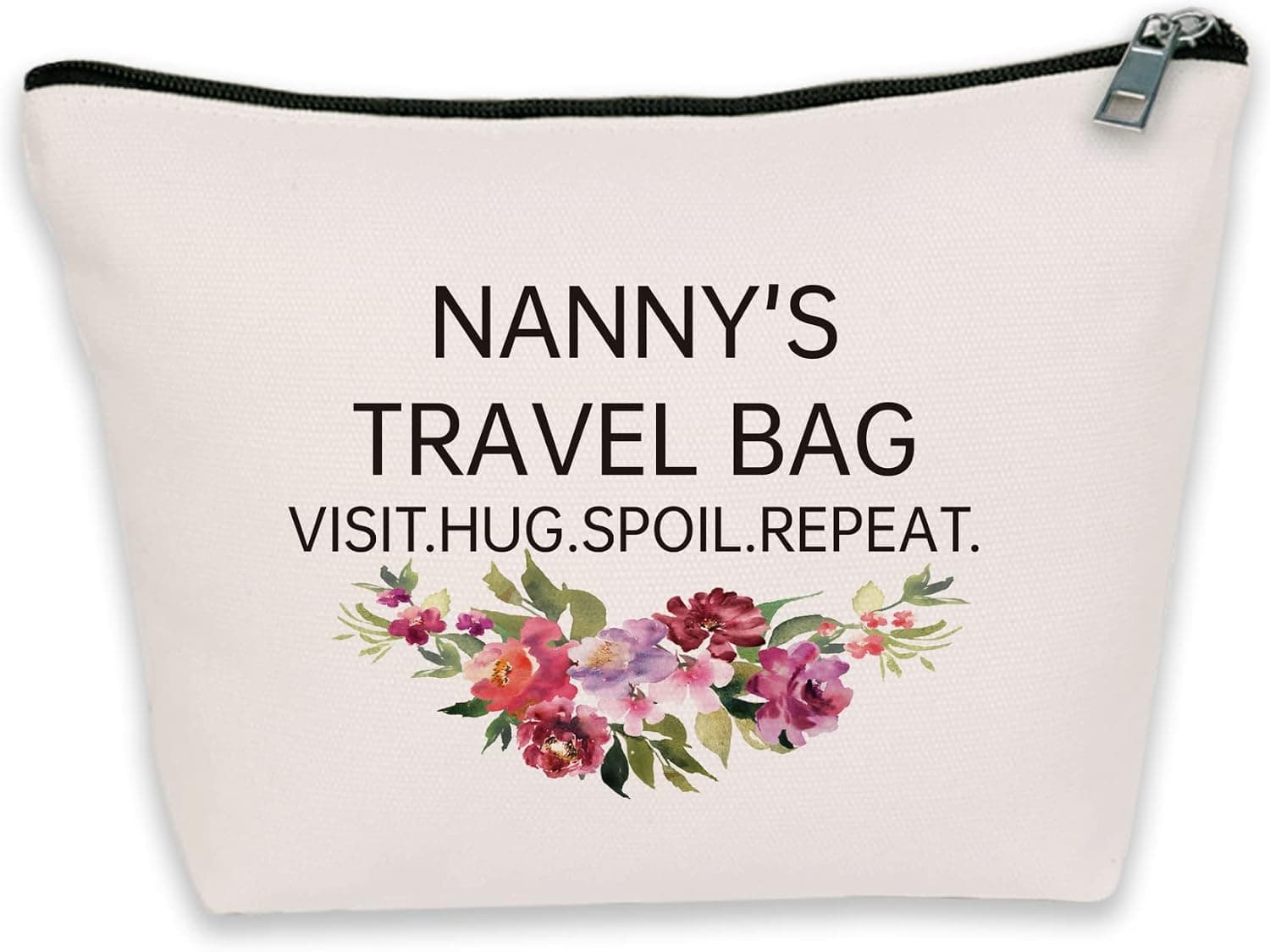 Nanny Gifts From Grandchildren Mothers Day Gift for Nanny Makeup Bag For Grandma Baby Sitter Appreciation Gifts Cosmetic Pouch Travel Toi…
