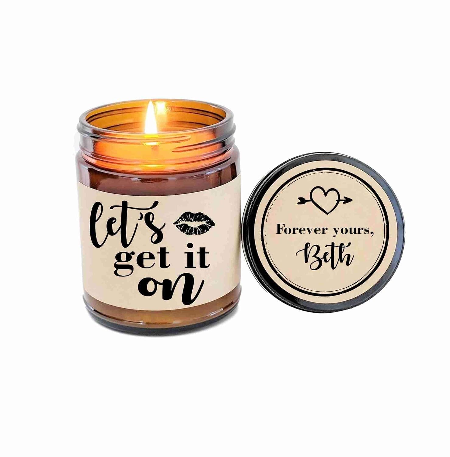 Valentine Gift for Boyfriend Lets Get It On Candle Gift for Husband Valentines Day Gift Adult Love Card Funny Valentines Day Gift for Him