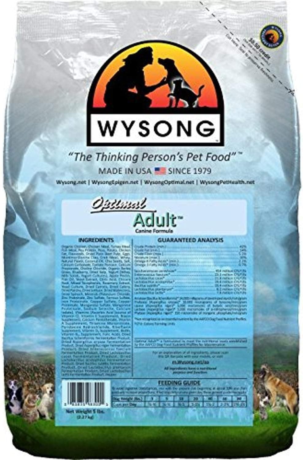 Wysong Optimal Adult Canine Formula Dry Dog Food- 5 Pound Bag, Model: WDCOA5