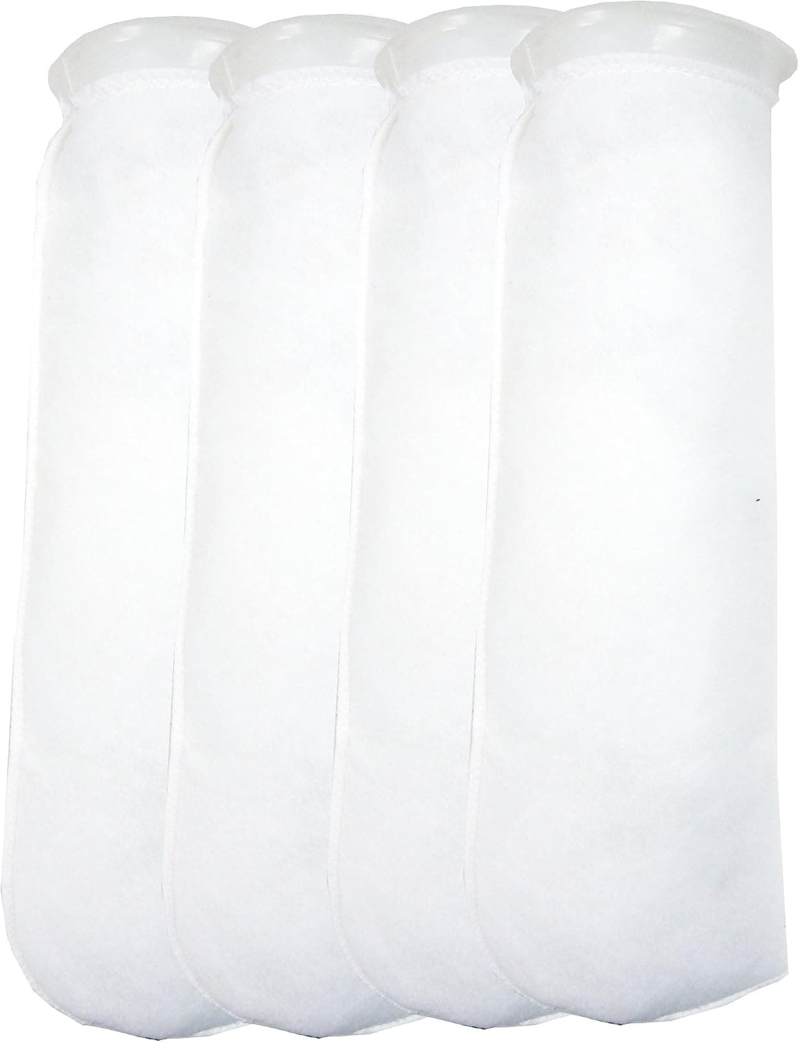 4 Pack - 4 Inch Ring Filter Socks 200 Micron - Aquarium Felt Filter Bags -4 Inch Ring by 16 Inches Long [Long Version] - Fits Eshopps and…