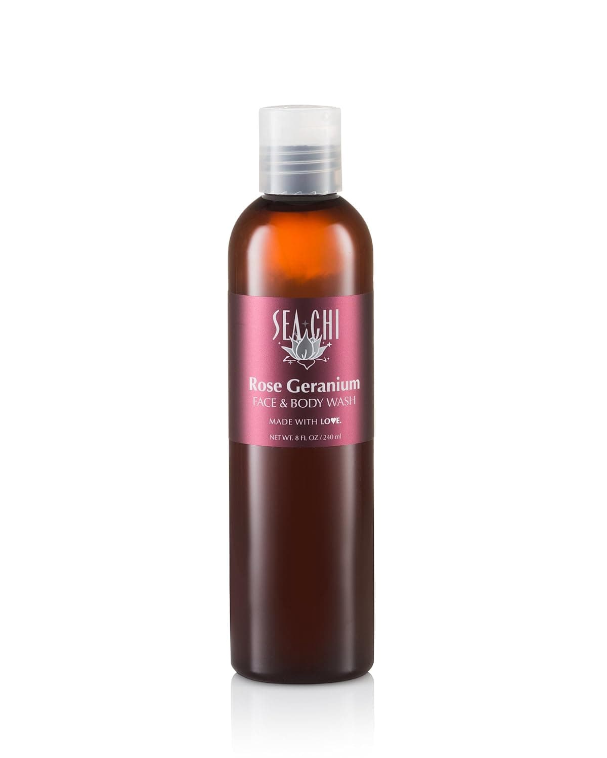 Rose Geranium Face and Body Wash 8oz/240ml