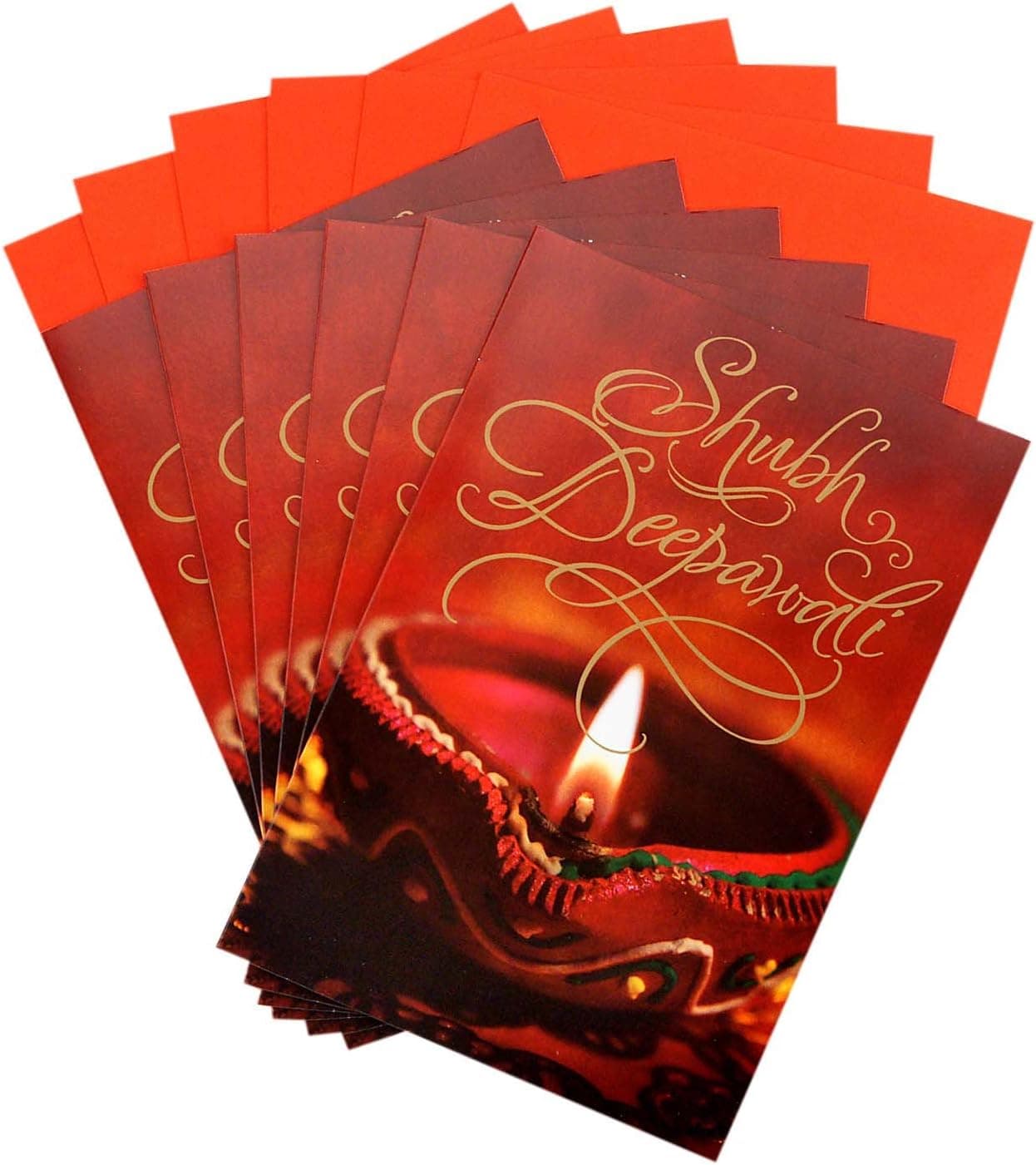 Hallmark Diwali Cards, Shubh Deepawali (Pack of 6 Cards with Envelopes)