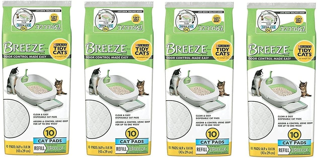 Tidy Cat Breeze Pads, 10 Count (Pack of 4)