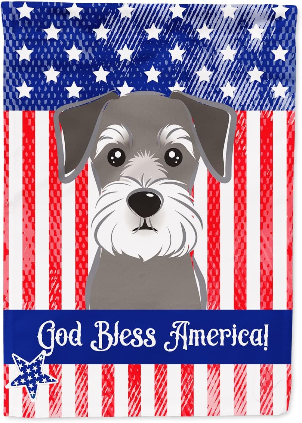 Caroline's Treasures BB2136GF American Flag and Schnauzer Flag Garden Size, Mailbox Flag or Decorative Yard Flag Banner Outside Patio Art…