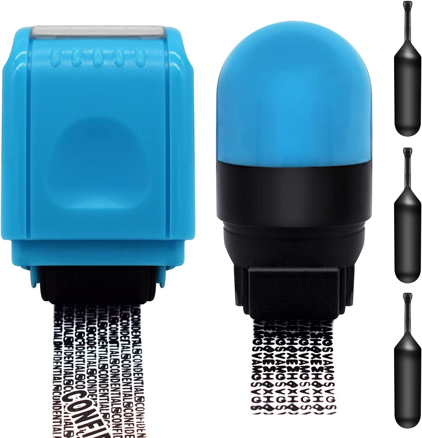 LAIDEAI Identity Theft Protection Roller Stamp with Privacy Security sets and Wide data defender Kit, including 2pcs stamps 3pcs free Ink…