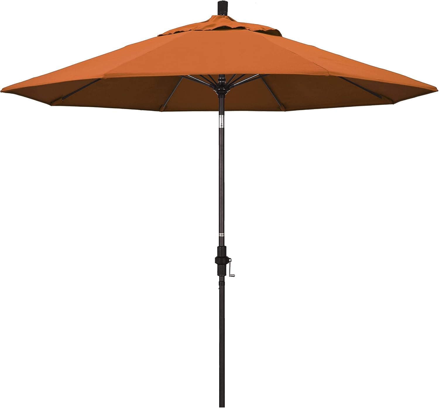 California Umbrella GSCUF908117-SA17 9' Round Aluminum Pole Fiberglass Rib Market Patio Umbrella, 9-Foot, Tuscan Orange