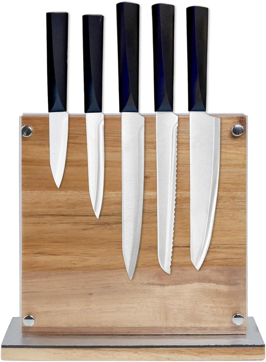VanlonPro Home Kitchen Magnetic Knife Block Holder Magnetic Block Stands with Strong Enhanced Magnets Multi-functional Storage Knife Hold…