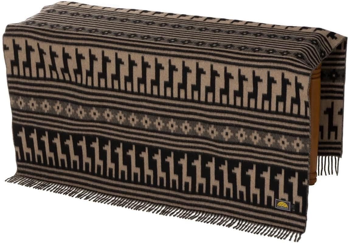 AndeanSun Alpaca Throw Blanket Pixel Alpaquitas - Practical, Beautiful, and Authentic Style