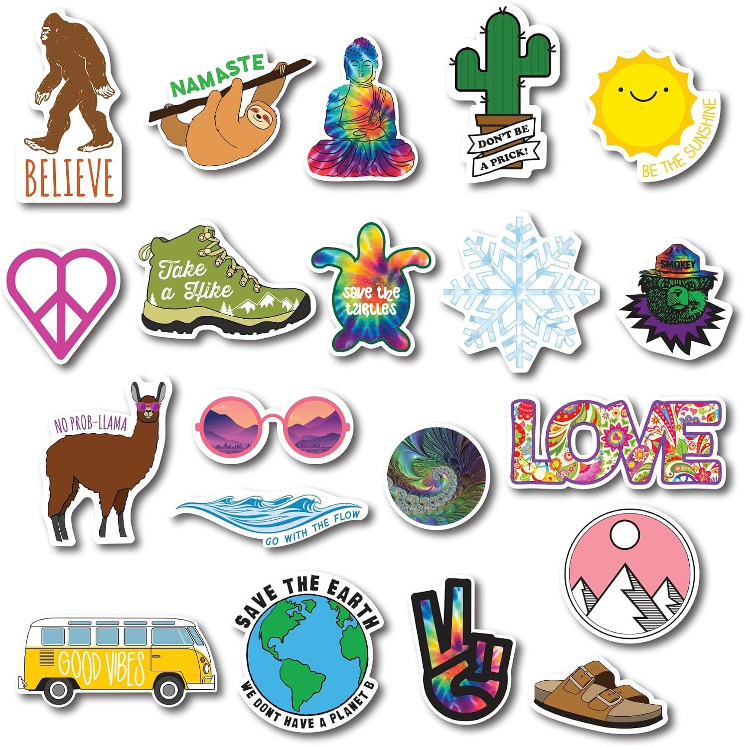 Good Vibes Stickers, VSCO Sticker, Nature Stickers, Travel Sticker - Quality, Waterproof for Laptop, Hydro Flask, Yeti, Car, iPhone, Wate…