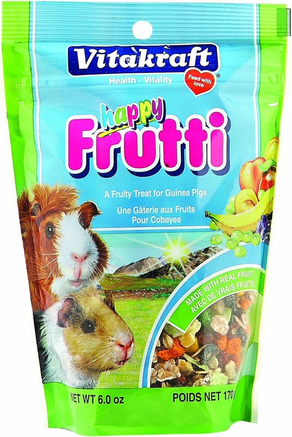 Vitakraft Guinea Pig Happy Frutti Treat, 6 Ounce Pouch