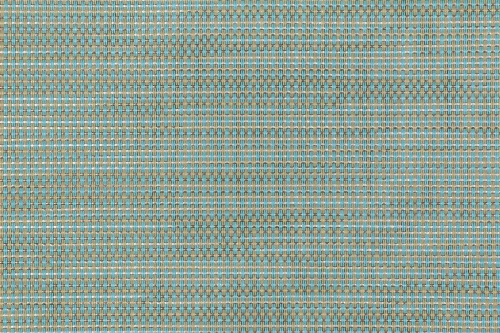 Phifertex Plus Woven Vinyl Mesh Sling Chair Outdoor Fabric in Straw/Mat Blue