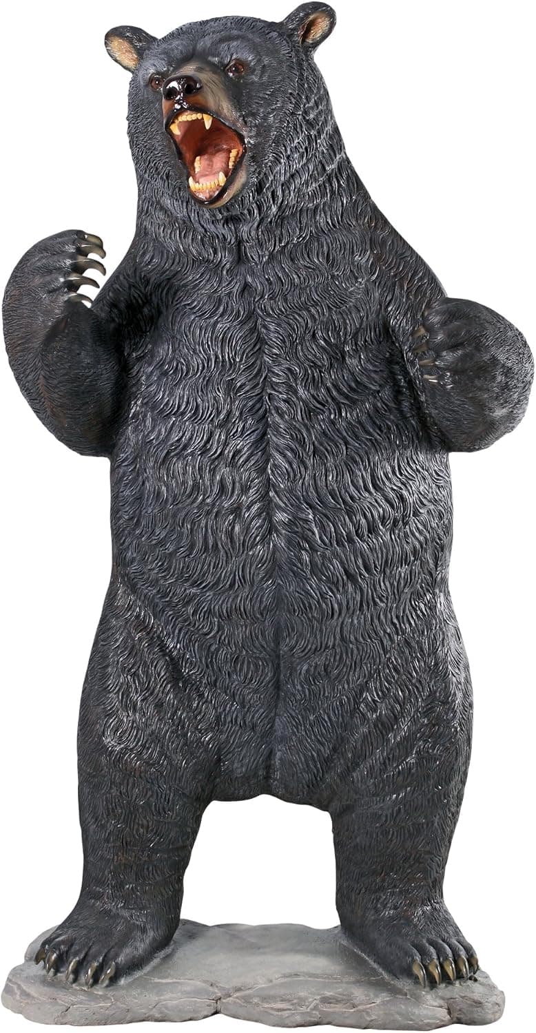 Design Toscano Growling Black Bear Life Size Statue