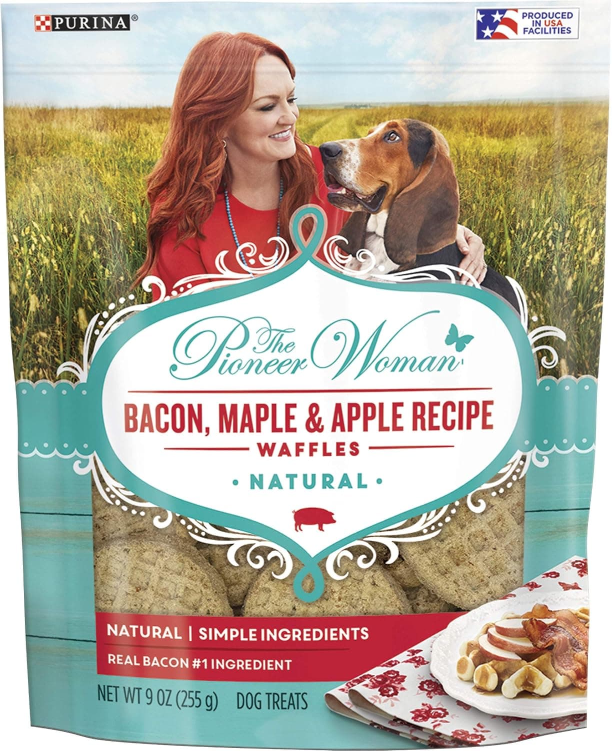The Pioneer Woman Natural Dog Treats, Bacon Maple & Apple Recipe Waffles - (5) 9 oz. Pouches