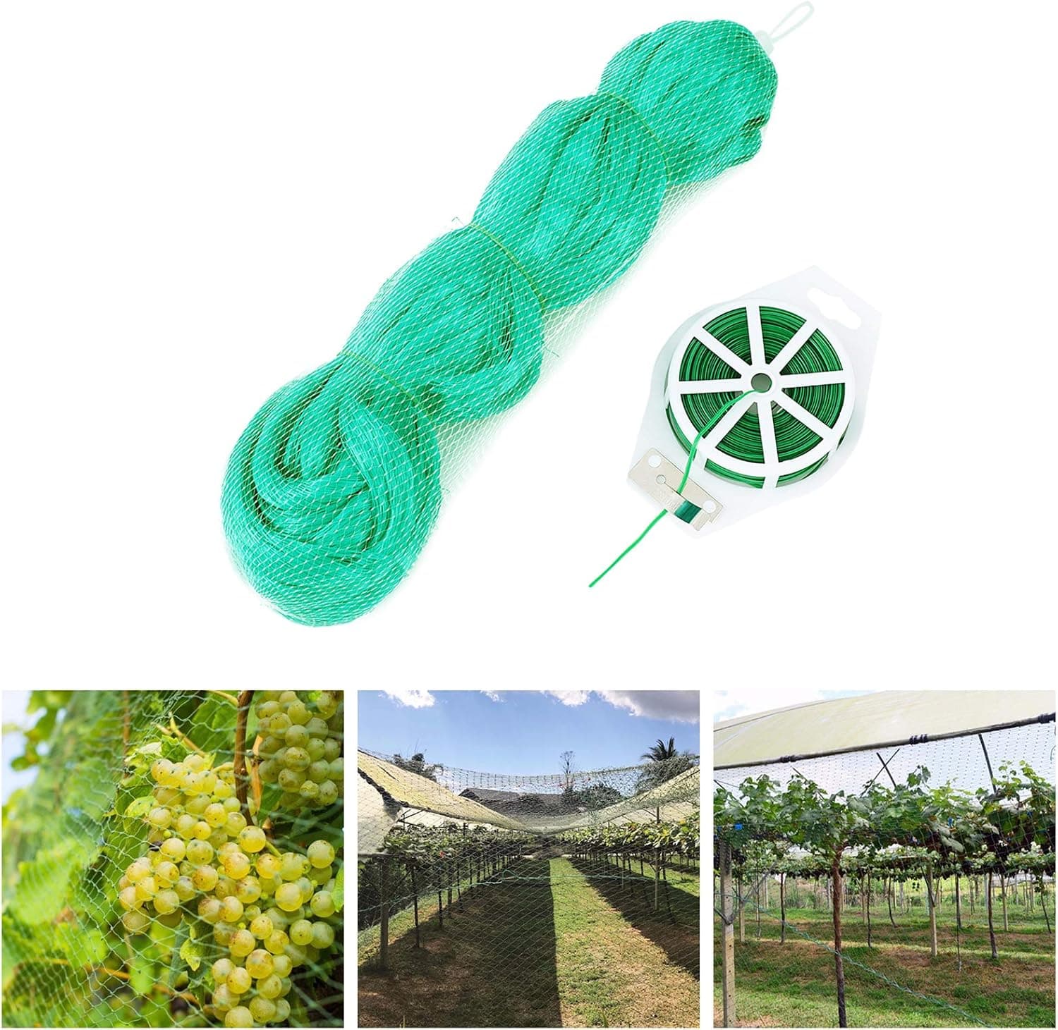 Bldaxn Green Anti Bird Netting Garden Protection Mesh Netting Reusable Protective Garden Netting for Plants Fruit Trees Against Birds,Dee…
