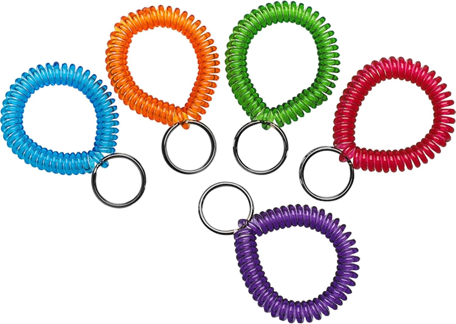 MMF Industries Cool Coil Wrist Holder with Key Ring, Single Coil, Color May Vary (20145AP47)